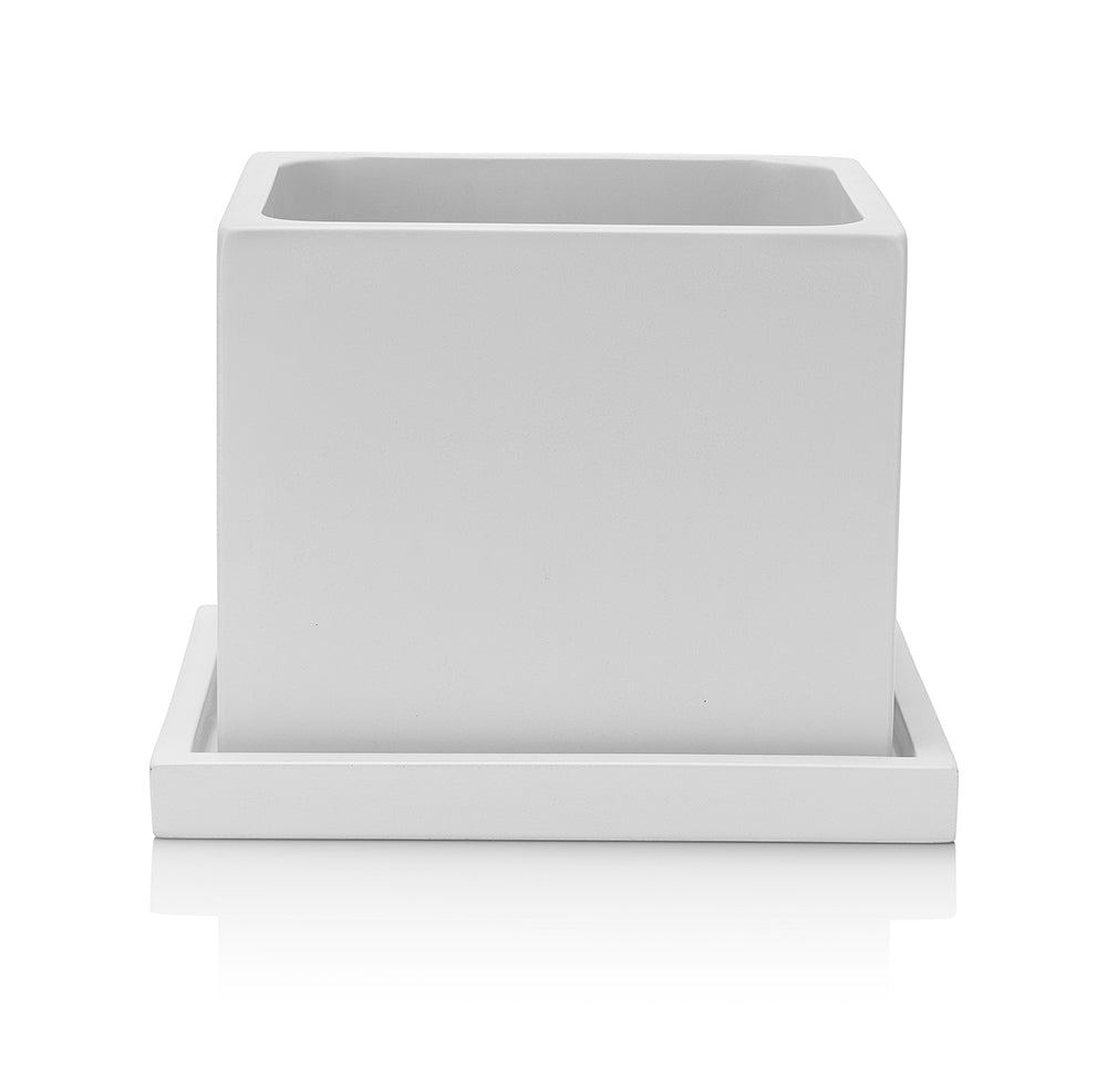 Square Planter White