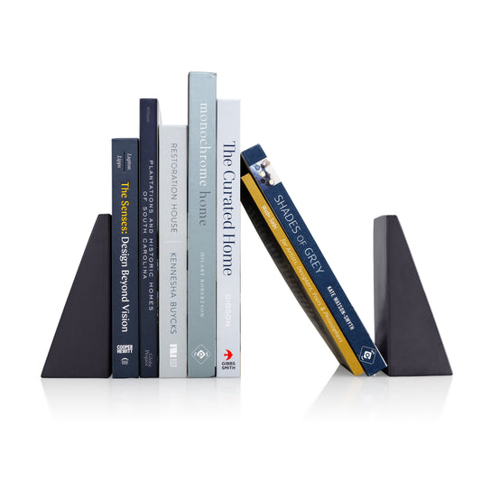 Angular Bookends Charcoal