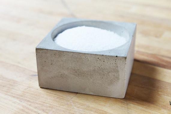 PLC Gray Concrete Square Pinchbowl