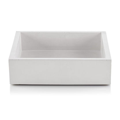 Concrete Napkin Bin White