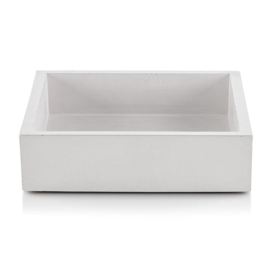 Concrete Napkin Bin White